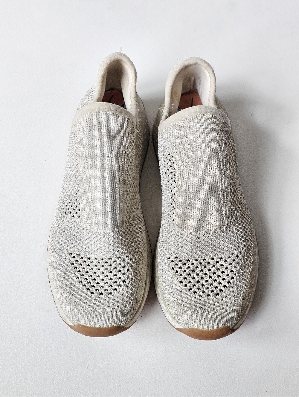 Urban Sport by J/Slides TIA Gold Metallic Knit Slip-On Sneakers Women's Size 7